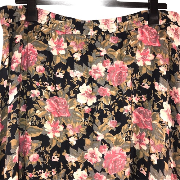 Vintage 1990s Floral Button Down Skirt - Picture 8 of 9